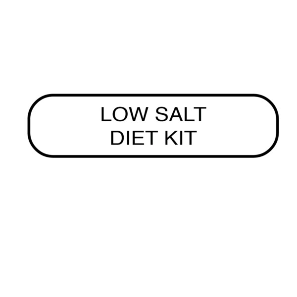 Low Salt Diet Kit Label 5/16 x 1-1/4"